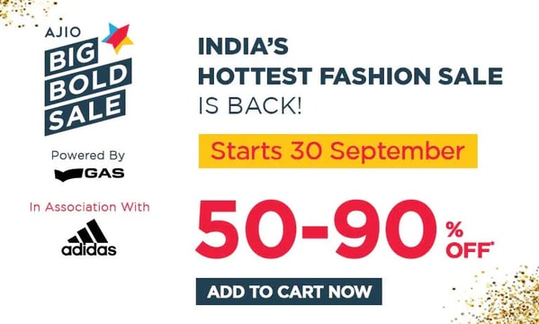 Ajio Big Bold Sale september 2021