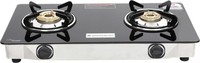 Wonderchef Ruby 2 Burner Glass Manual Gas Stove