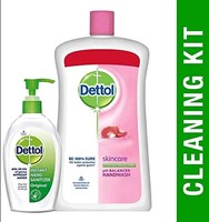 Dettol Skincare Liquid Soap Jar - 900 ml and Dettol Sanitizer - 200 ml