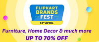 Flipkart Brand Fest : Home, Furniture, Decore and much more upto 80% off