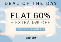 NNNOW DOD : Flat 60% OFF + Extra 15% OFF on Apparels and Accessories