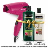 TRESemme Nourish & Replenish Shampoo 580ml & Conditioner 190ml Combo Pack + Philips Hair Dryer 