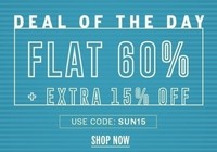 NNNOW Deal Of The Day : Flat 60% OFF + Extra 15% OFF on Apparels and Accessories