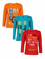 Maniac Kids Cotton Full Sleeve T-shirt - Pack of 3 at Rs.321 