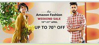 The Amazon Fashion Weekend Sale Upto 70% OFF ( 19 - 21 April)