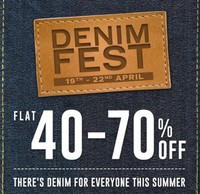 NNNOW : Denim Fest 19th-22nd April Upto 70% OFF