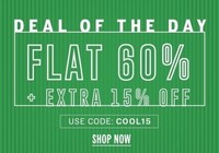 NNNOW Deal Of The Day : Flat 60% OFF + Extra 15% OFF on Apparels and Accessories