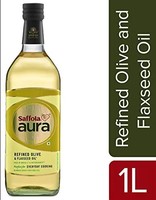 Saffola Aura Refined Olive & Flaxseed Oil, 1 L