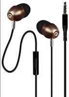 Amkette Trubeats X9 Metal in- Ear Earphones with Mic and Remote Control (Bronze)