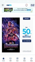 50% off for new user max discount 100 rupees for Avenger endgame 