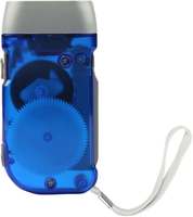 Hand Pressing Flash Light - No Battery No Bulb, Simply Shake to Recharge ( Blue ) Torch