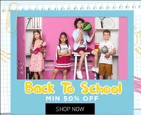 Jabong : Back to School - Kids Fest Min 50% OFF On Kids Apparels and Accessories
