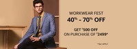 Flat 500 Off on formal clothing on min. purchase of Rs.2499 - AMazon