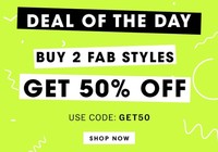 NNNOW Deal Of The Day : Buy 2 Fab Styles Get 50% OFF