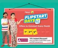 Flipkart FlipStart Days Sale 1-3 May 2019 - Extra 10% Instant Discount on Axis Cards