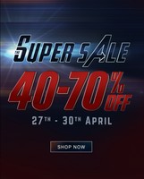 NNNOW : Super Sale 40-70% OFF (27th-30th April)