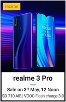 Realme 3 Pro : Next Sale on 3rd May, 12 Noon