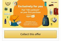 Amazon: Flat 100 Cashback On Your First Purchase + Flat 50 Cashback On Old Account Who Not Shopped Yet