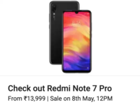 Redmi Note 7 Pro next sale on 8 May 2019 Live at 12 Noon
