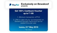 Bewakoof: 100% Cashback Up to Rs 100 using PayPal | Upto Rs 800 Cashback Using Paytm