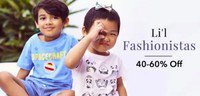 Li'l Fashionistas 40-60% OFF (Kids Fest) on Fashion wear, Bags and Accessories