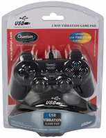 [GOOD_DEAL] Quantum MST-1011-1 USB Dual Shock Game Pad Joystick (Black, Pack of 2)@@Rs.350