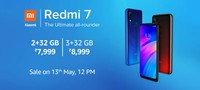 Redmi 7  Starting from Rs.7999 Live at 12PM