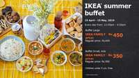 IKEA Restaurant Offers : Family Large Buffet at Rs.450 worth of 600 | Family Small Buffet at Rs.350 worth 500 only (15th April- 15th May)