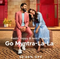 Go Myntra La La || 30-60% off on Apparels and Accessories
