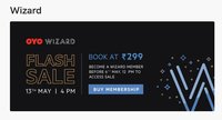 OYO Wizard Sale 13th May (4 PM): Book OYO at Rs 299