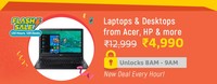 Laptop & Desktop from Acer,HP & more from 4990 | 8AM-9AM