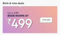 Oyo Rooms : Flash Sale At 2 Pm Rooms @ 499