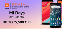 Mi Days 27-31 may : Upto Rs.5500 off on Mobiles, TVs etc