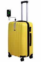 3G 20 Inch Atlantis Smart Series 4 Wheel Hard Sided Luggage Trolley Travel Bag (Yellow)