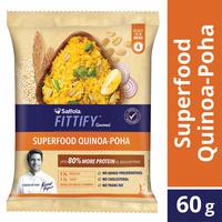 Saffola FITTIFY Gourmet Superfood Quinoa Poha, Power Breakfast, 60g || pantry