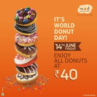 World Donut Day Offer at MOD - All donuts @₹40 (14th June)