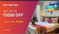 Fab Hotel Flash Sale : Upto 60% OFF + Extra 30% OFF ( Upto 5000 OFF) ( till Midnight)