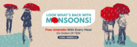 Box8 Free Umbrella Offer - Free Umbrella on Box8 orders of Rs.300 & above