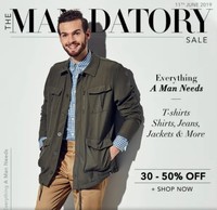 Myntra Mandatory Sale 11th June - Upto 80% OFF on Men's Clothing and Accessories