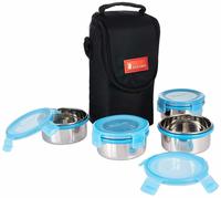 Amazon Brand - Solimo Stainless Steel Lunch Box Set with Bag, 300ml @ Rs. 549/-