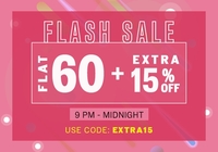 NNNOW - Flash Sale : Flat 60% OFF + Extra 15% OFF on Apparels and Accessories 
