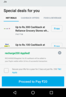 Get 100% Cashback on Recharge (up to ₹20)