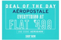 NNNOW Deal Of the Day : Aeropostale Clothing At Flat 499/-