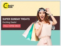 Flipkart : Crazy Hours || Super Sunday Treats || Upto 70% OFF on Clothing and Accessories + Extra discount on few categories