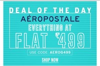 NNNOW Deal Of the Day : Aeropostale Clothing at flat 499/-