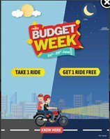 Rapido : Take 1 Ride Get 1 Ride Free (24 Jun - 29 Jun)