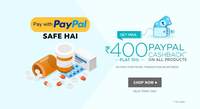 Netmeds :- Get 10% Cashback upto 400₹ when you pay using PayPal for the 1st time