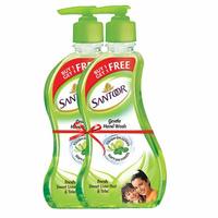 Santoor Gentle Hand Wash - 215 ml (Fresh Sweet Lime Peel and Tulsi, Buy 1 Get 1 Free) @ 77