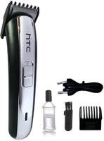 HTC Professional AT 1102 Rechargeable 45 run time Trimmer for Men  (Black, Silver)