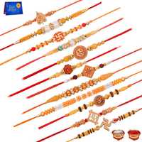 FlipKart: Bracelet Greeting Card Set  (12 Rakhi set 1 Greeting Card 1 Roli Chawal)